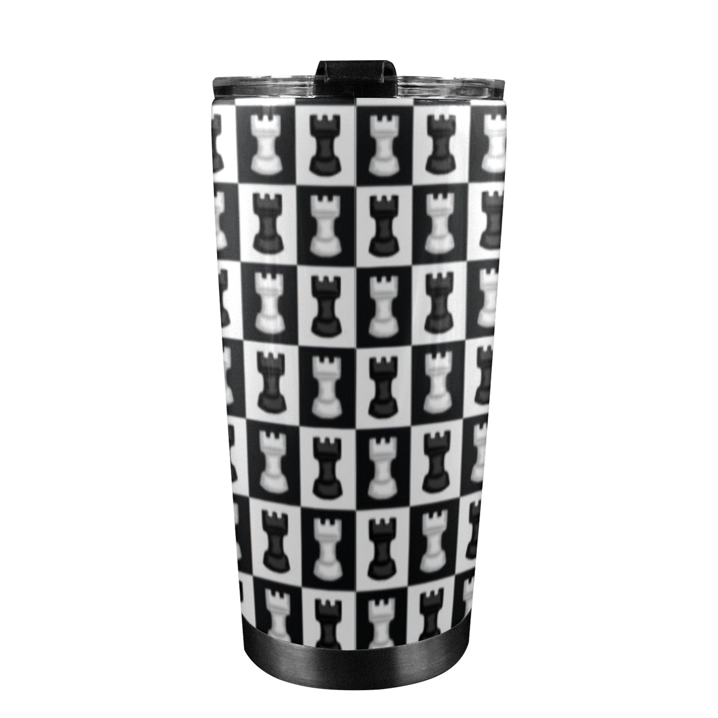 Chess Black And White - 20oz Travel Mug / Tumbler