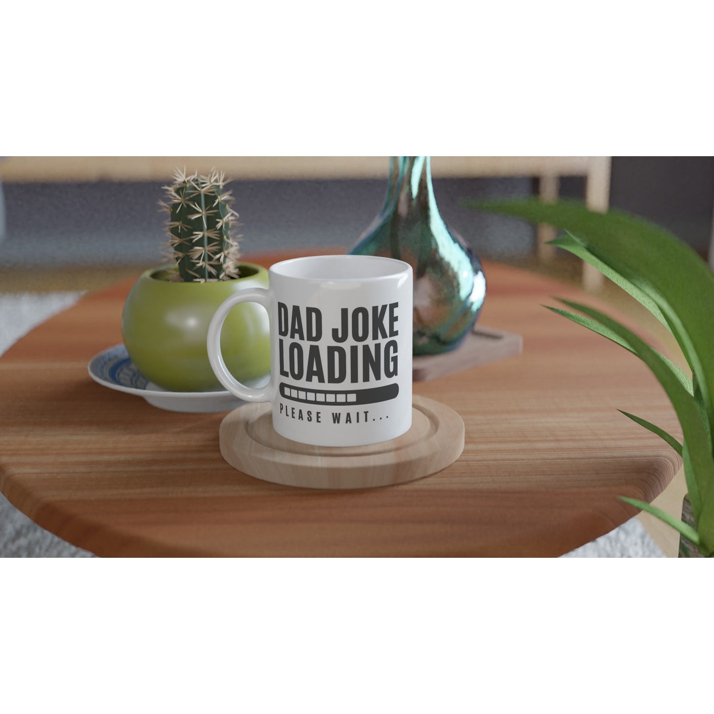 Dad Joke Loading - White 11oz Ceramic Mug White 11oz Mug Dad Globally Fulfilled