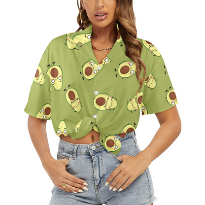 Avocado Characters - Womens Hawaiian Shirt