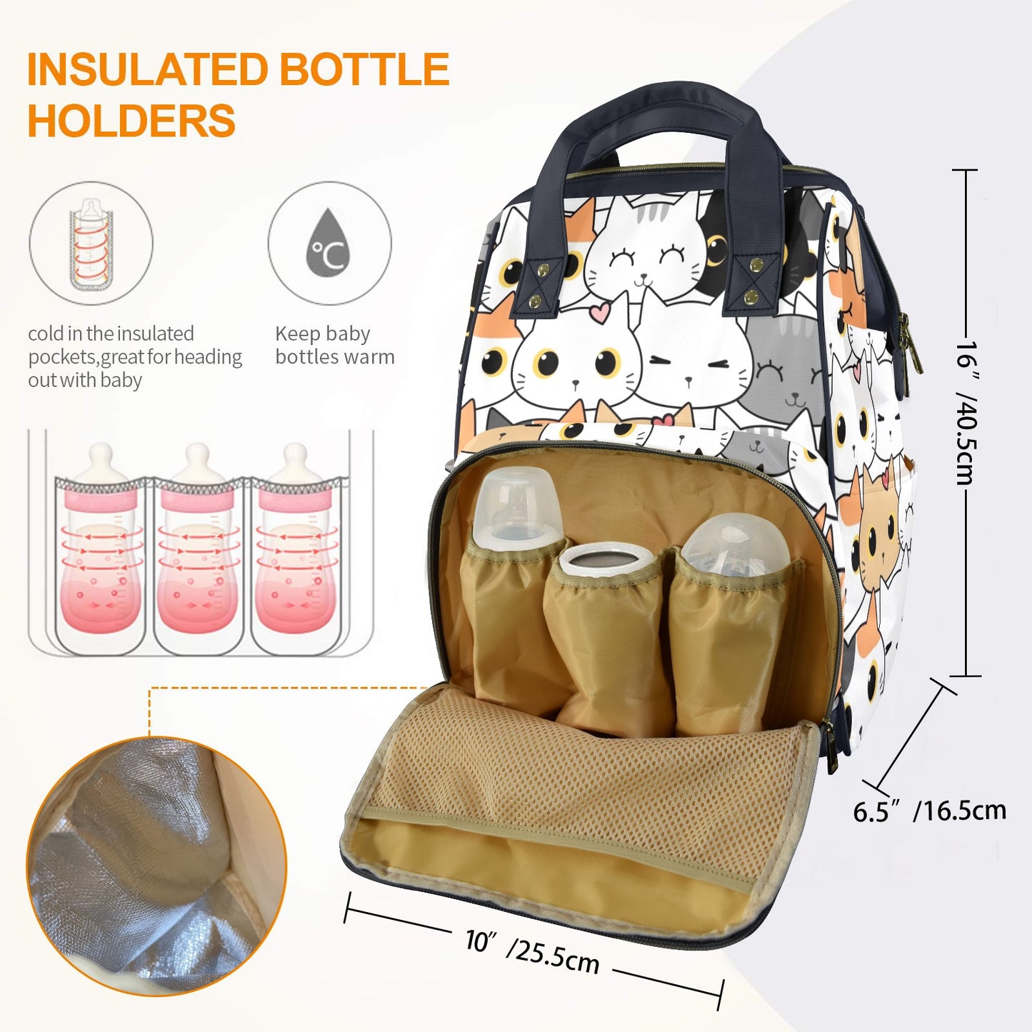 Cute Cartoon Cats - Multifunction Backpack