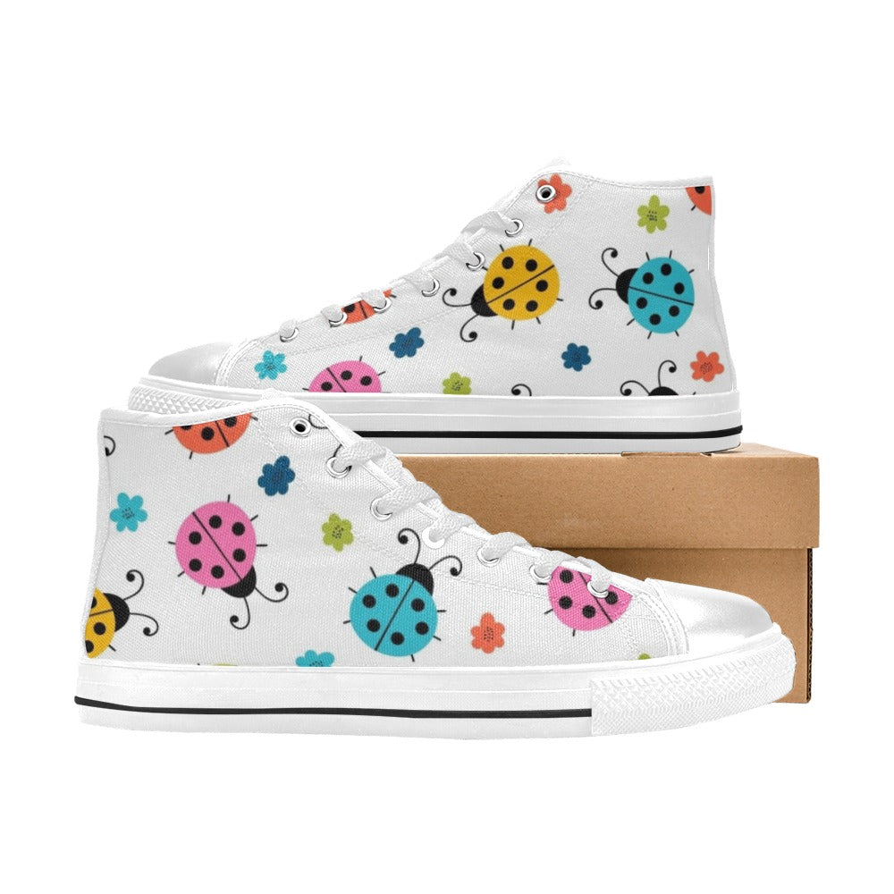 Ladybugs - Kids' High Top Canvas Shoes