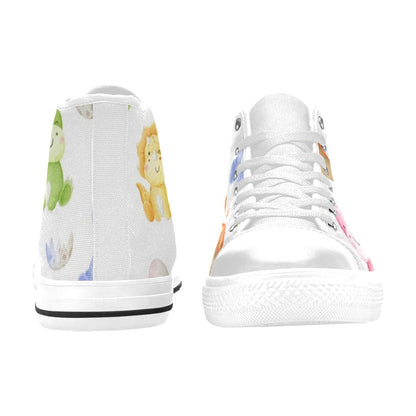 Hatching Dinosaurs - Kids' High Top Canvas Shoes