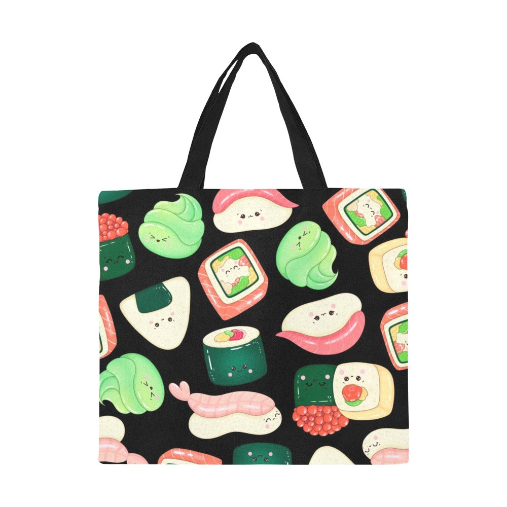 Happy Sushi - Full Print Canvas Tote Bag Full Print Canvas Tote Bag