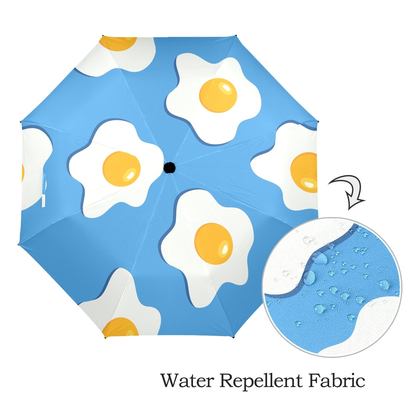 Fried Eggs - Semi-Automatic Foldable Umbrella