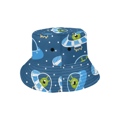 Cute Aliens in UFOs - Womens Bucket Hat