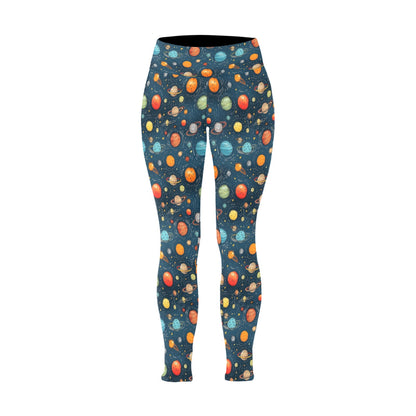 Galaxy - Womens High Waist Leggings (Sizes 16-22)