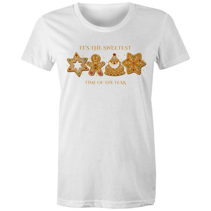 Christmas Gingerbread, Its The Sweetest Time Of The Year - Womens T-shirt