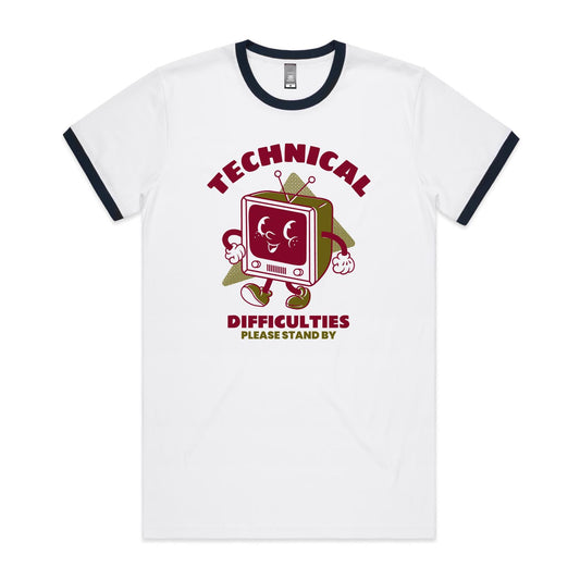 Technical Difficulties, Retro TV - Staple Ringer Tee