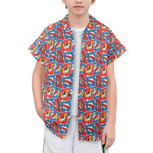 Comic Book Pop - Senior Boys Hawaiian Shirt