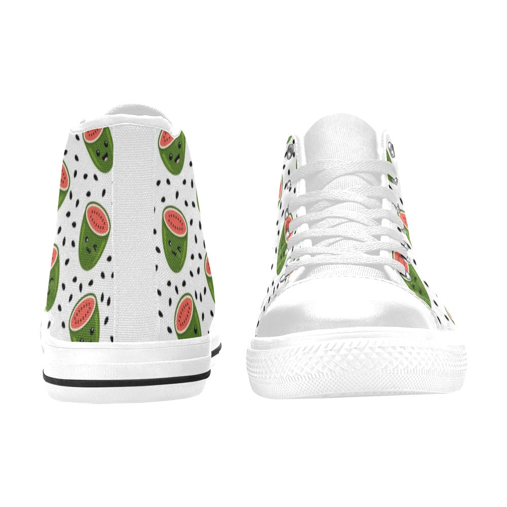 Cartoon Watermelon - Women's High Top Canvas Shoes