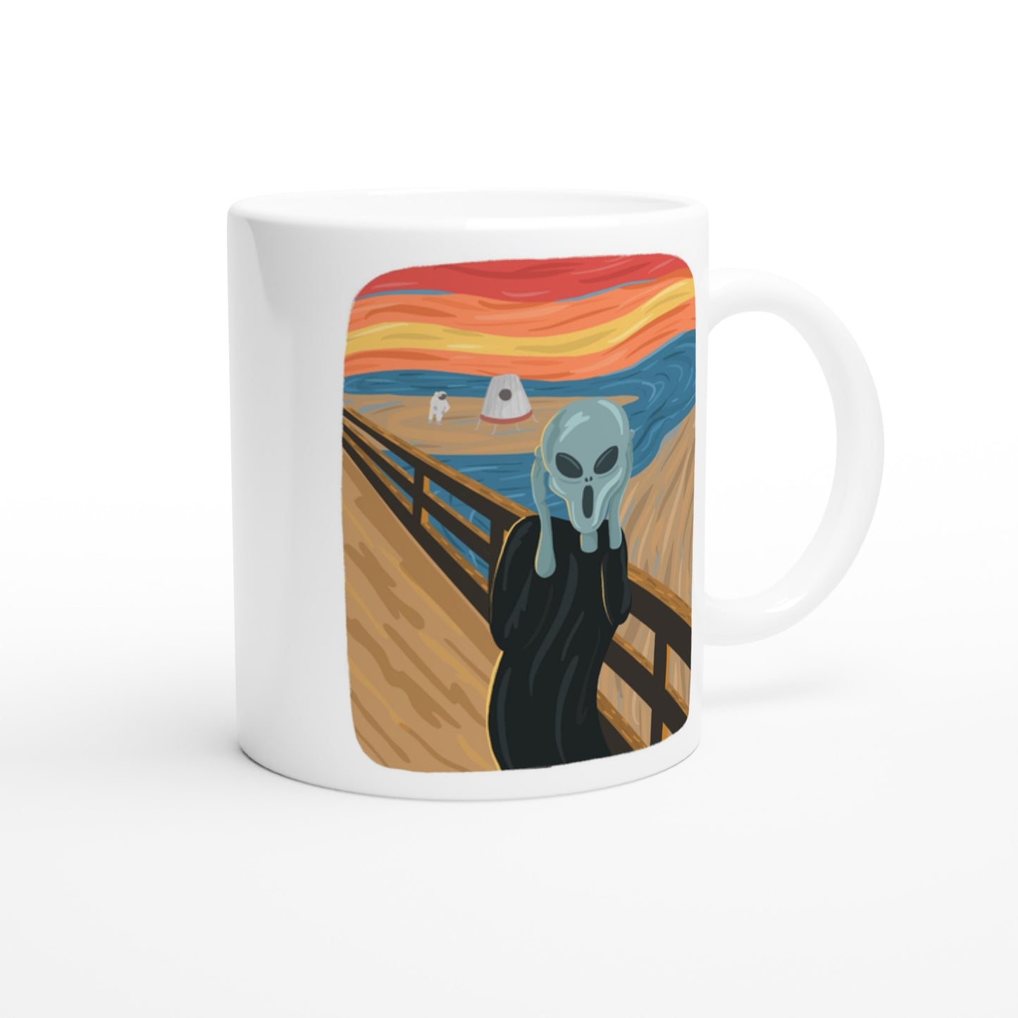 Alien Scream - White 11oz Ceramic Mug White 11oz Mug Sci Fi