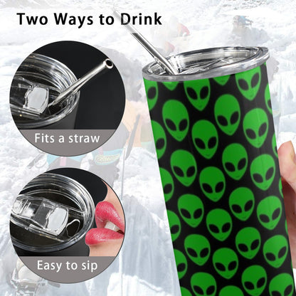 Aliens - 20oz Tall Skinny Tumbler with Lid and Straw