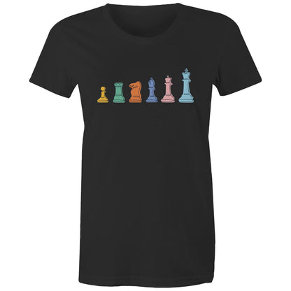 Chess - Womens T-shirt Black Womens T-shirt Chess Games