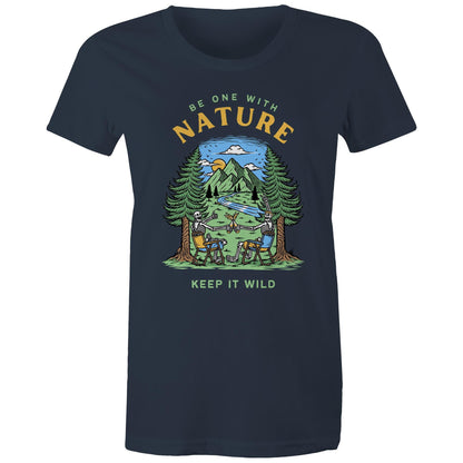 Be One With Nature, Skeletons - Womens T-shirt