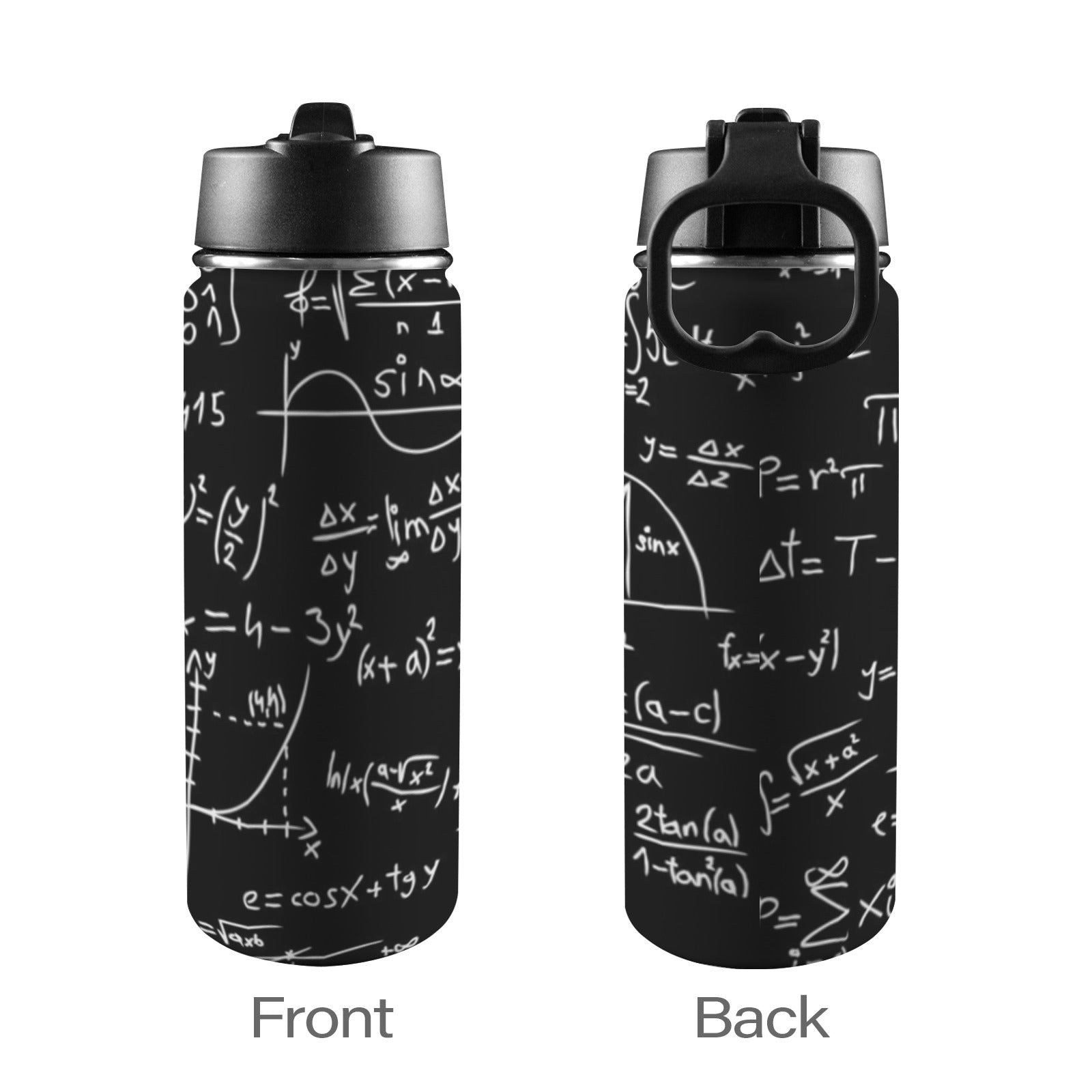 Equations - Insulated Water Bottle with Straw Lid (18oz) Insulated Water Bottle with Swing Handle Printed Offshore