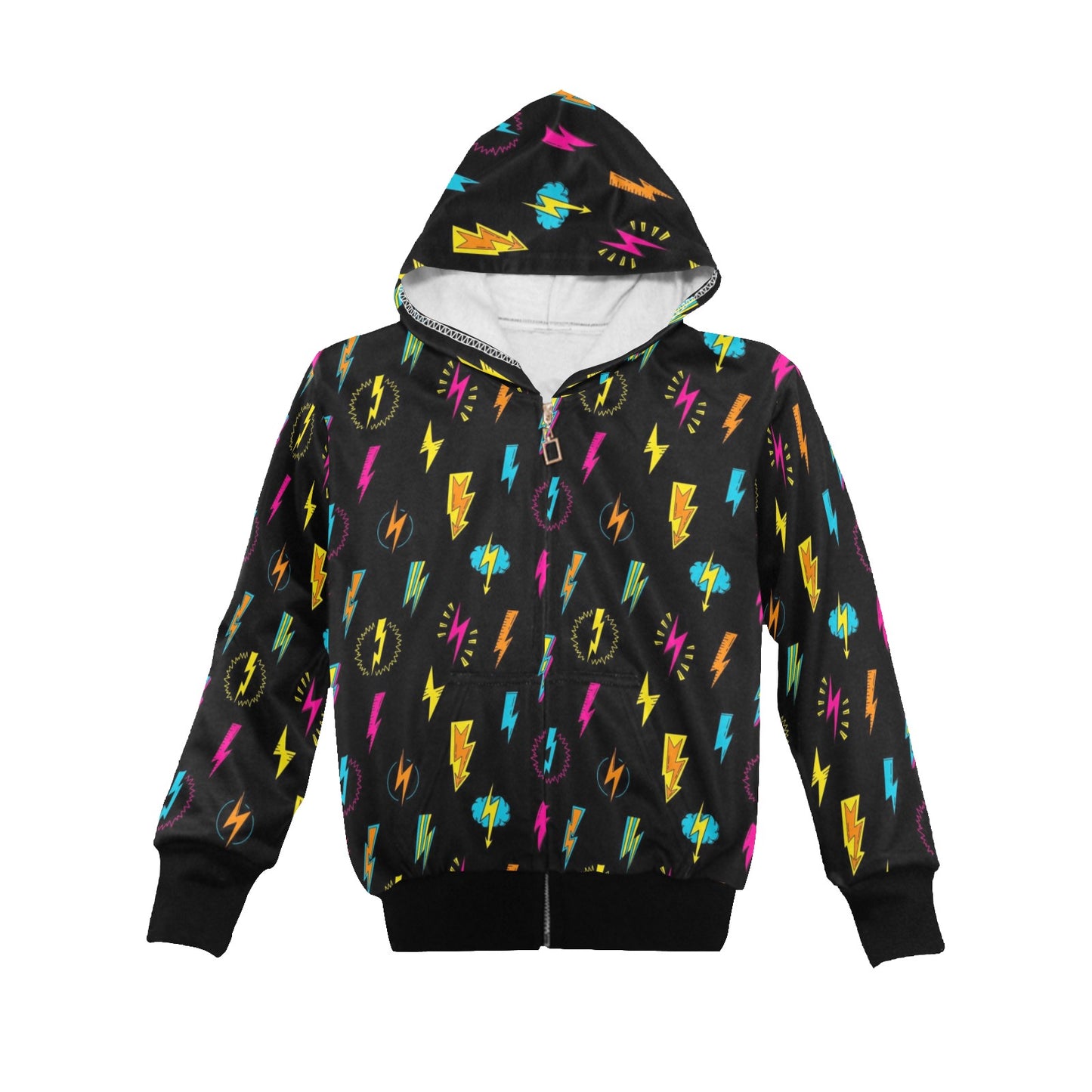 Fun Lightning - Junior Boys Zip Up Hoodie