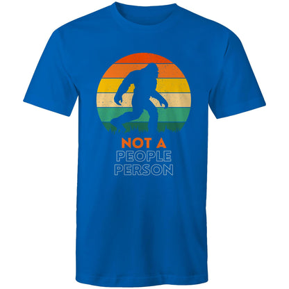 Not A People Person, Big Foot, Sasquatch, Yeti - Mens T-Shirt Bright Royal Mens T-shirt Funny