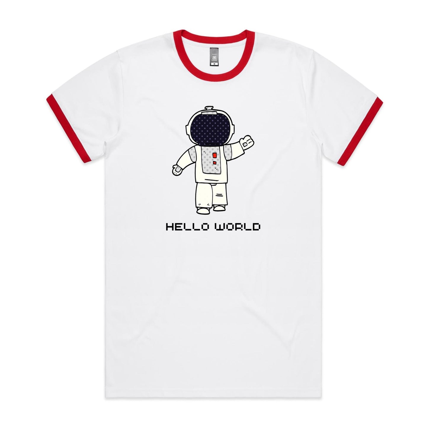 Astronaut, Hello World - Staple Ringer Tee