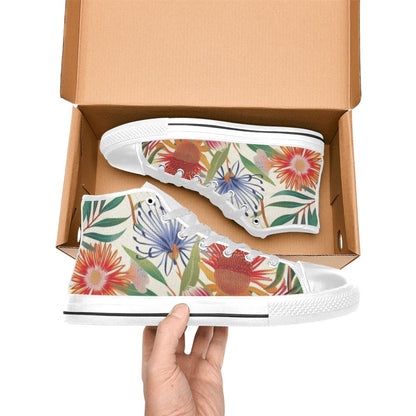 Australian Native Flora - Women's High Top Canvas Shoes