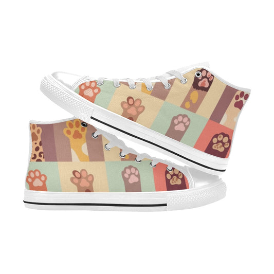 Cat Paws - Women's High Top Canvas Shoes