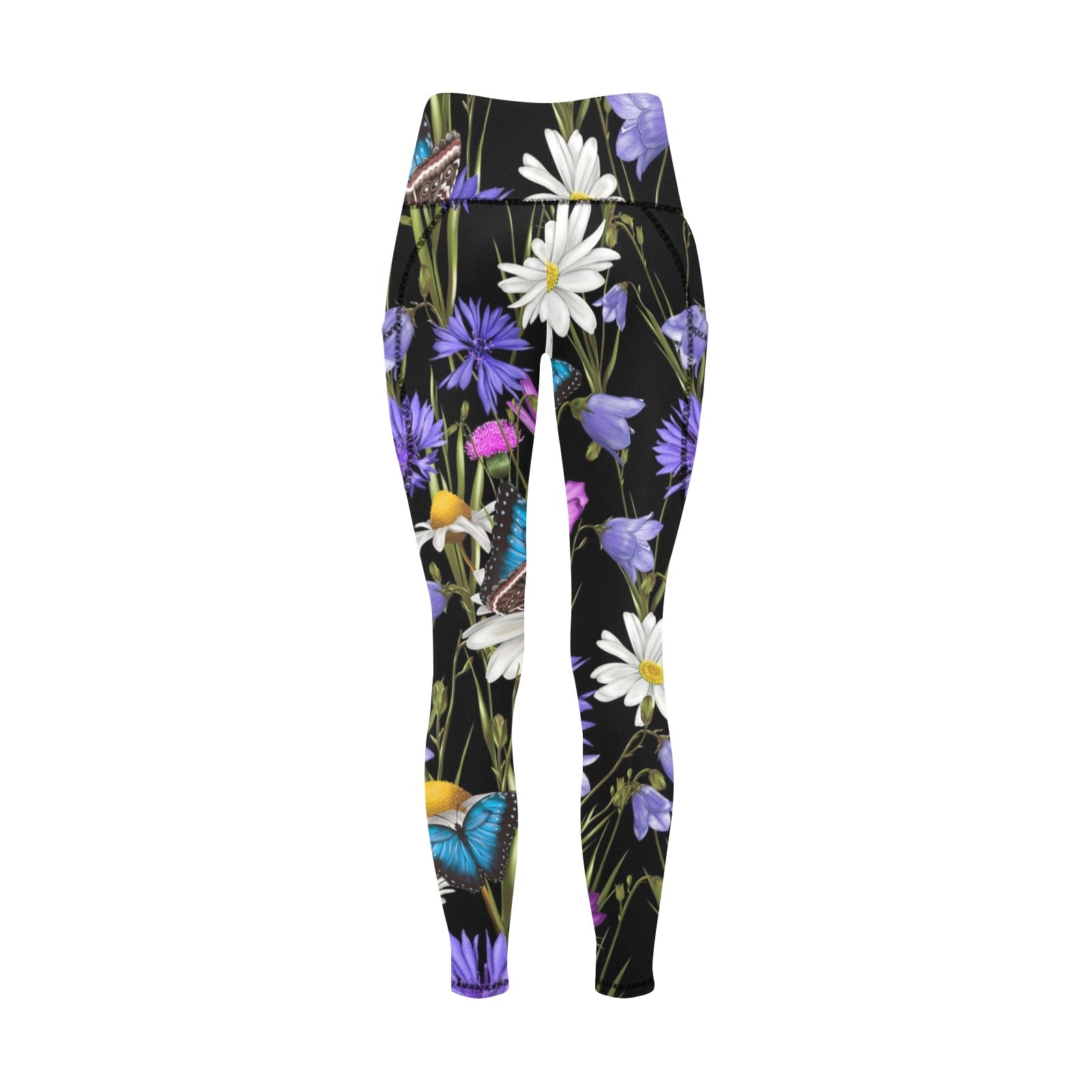 Butterfly Flowers - Women's Leggings with Pockets Women's Leggings with Pockets S - 2XL animal Plants