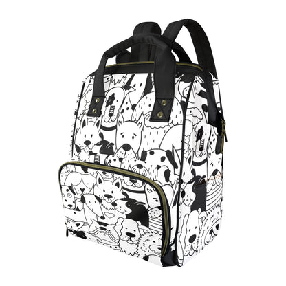 Black And White Dogs - Multifunction Backpack