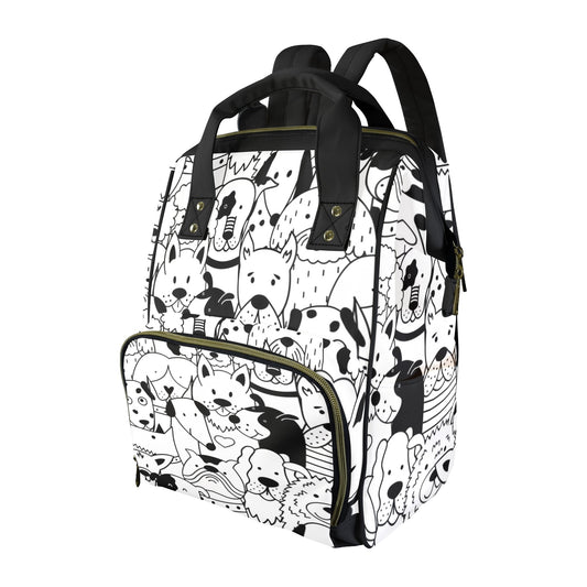 Black And White Dogs - Multifunction Backpack