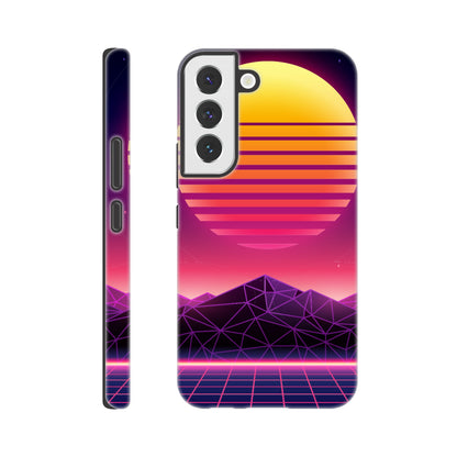 80's Sunrise - Phone Tough Case Galaxy S22 Phone Case Games Globally Fulfilled Retro Sci Fi