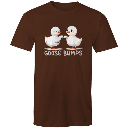 Goose Bumps - Mens T-Shirt Dark Chocolate Womens T-shirt animal Printed In Australia