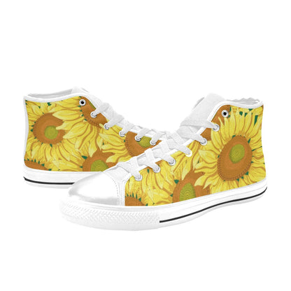 Sunflowers - Women's High Top Canvas Shoes