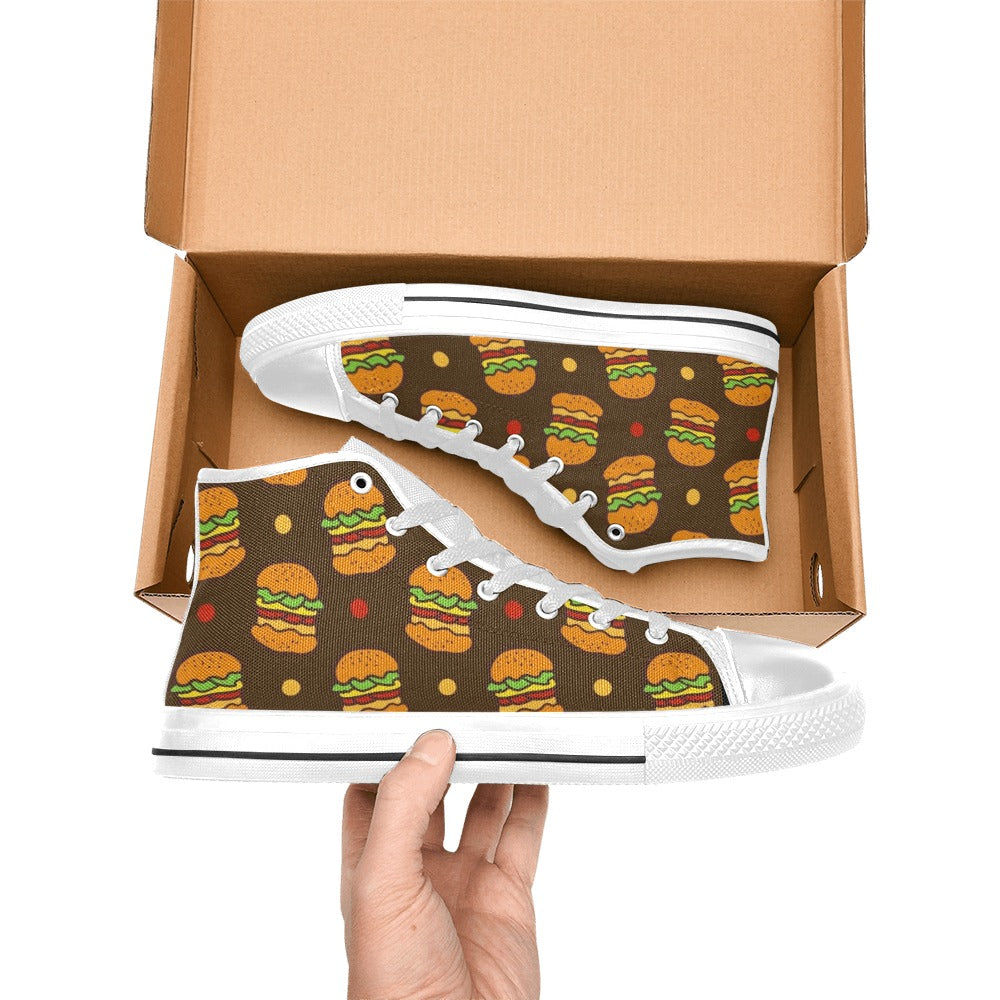 Burgers - Men's High Top Canvas Shoes