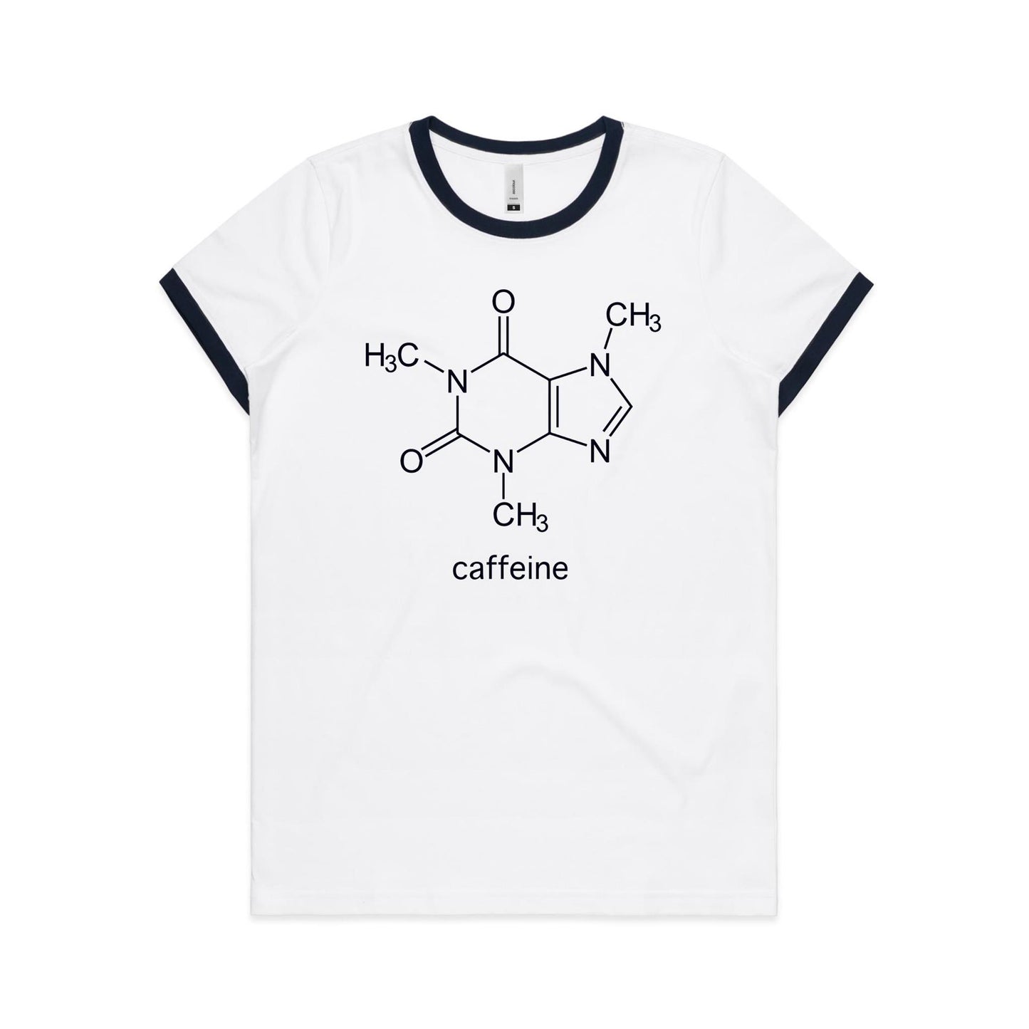 Caffeine Molecule - Women's Ringer Tee