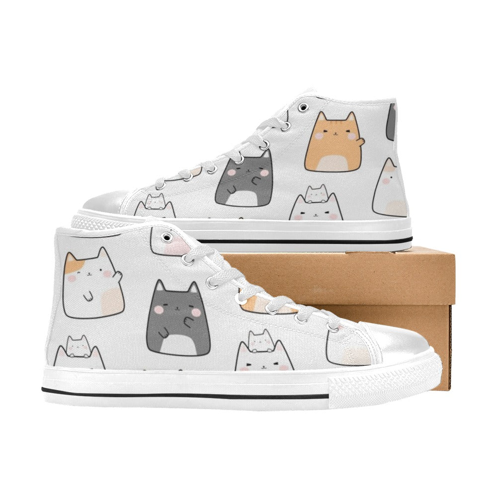 Cats - Women's High Top Canvas Shoes