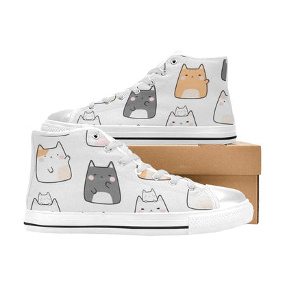 Cats - Women's High Top Canvas Shoes