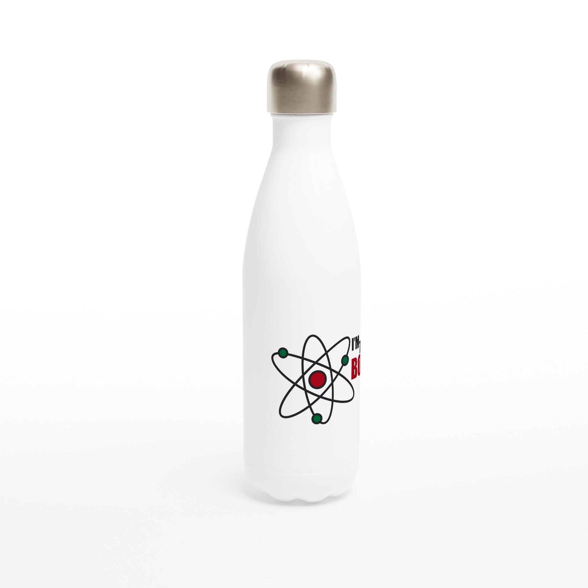 I'm The Bomb, Atom - White 17oz Stainless Steel Water Bottle White Water Bottle Globally Fulfilled Science