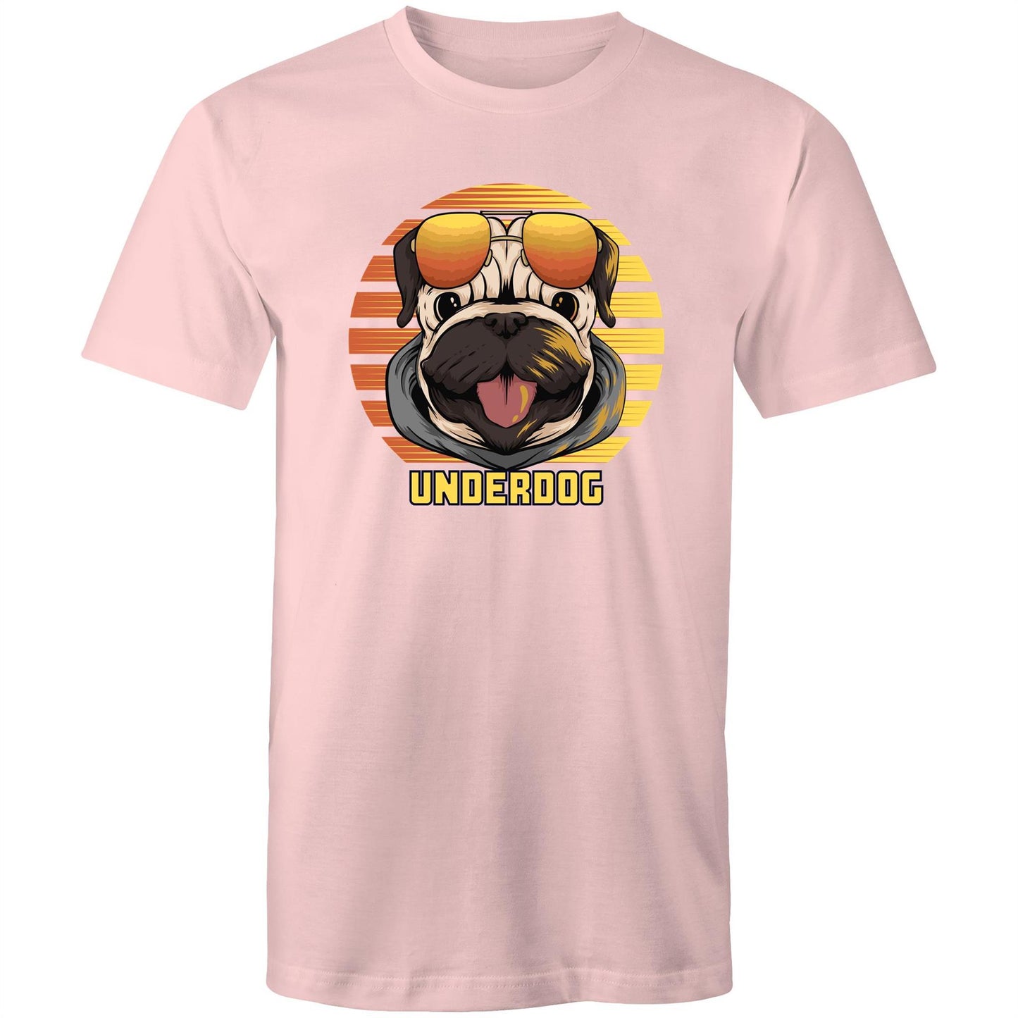 Underdog - Mens T-Shirt Pink Mens T-shirt animal Printed In Australia