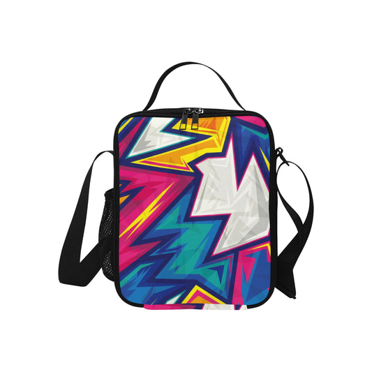 Abstract Geometric - Crossbody Lunch Bag for Kids Kids Crossbody Lunch Bag