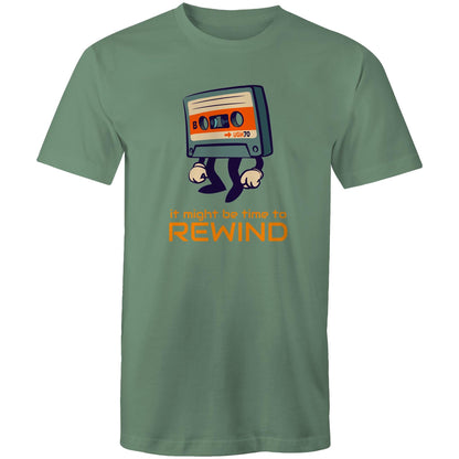 Cassette Tape, It Might Be Time To Rewind - Mens T-Shirt