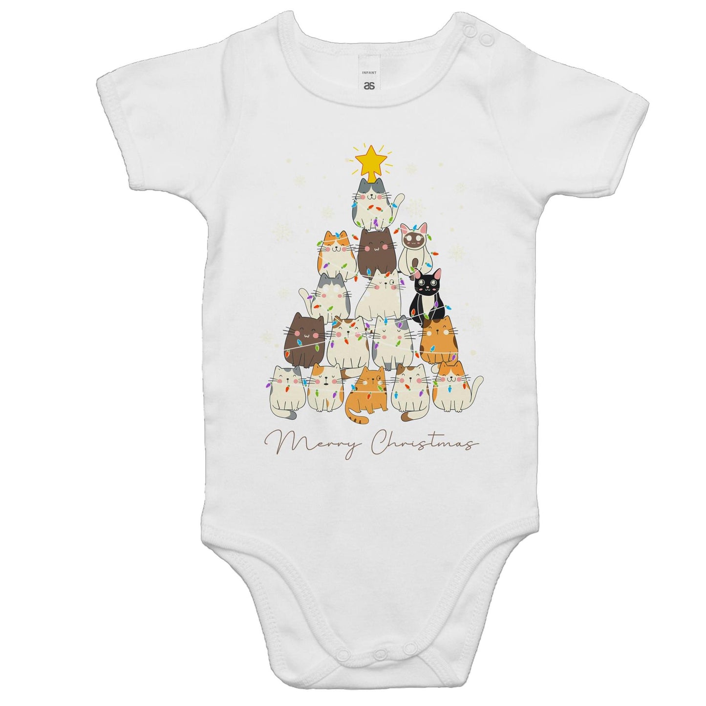 Merry Christmas Cats - Baby Bodysuit