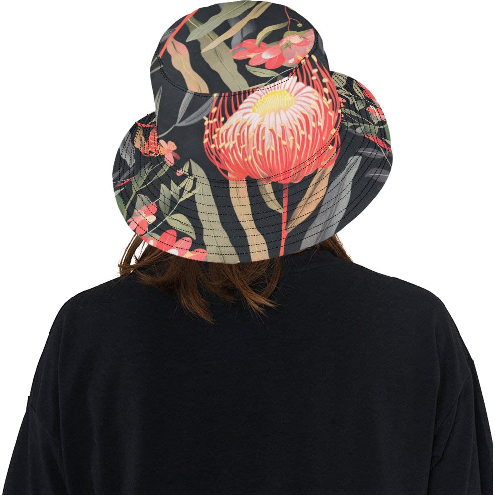 Australian Waratah Flower - Womens Bucket Hat