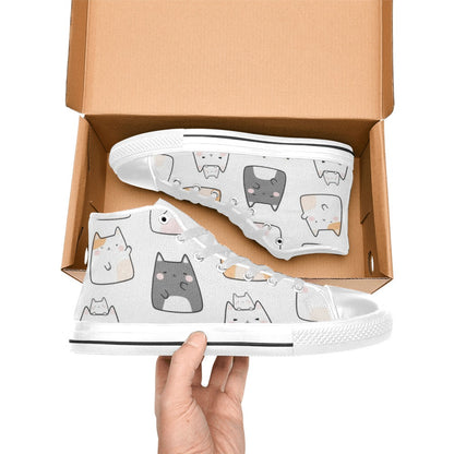 Cats - Women's High Top Canvas Shoes