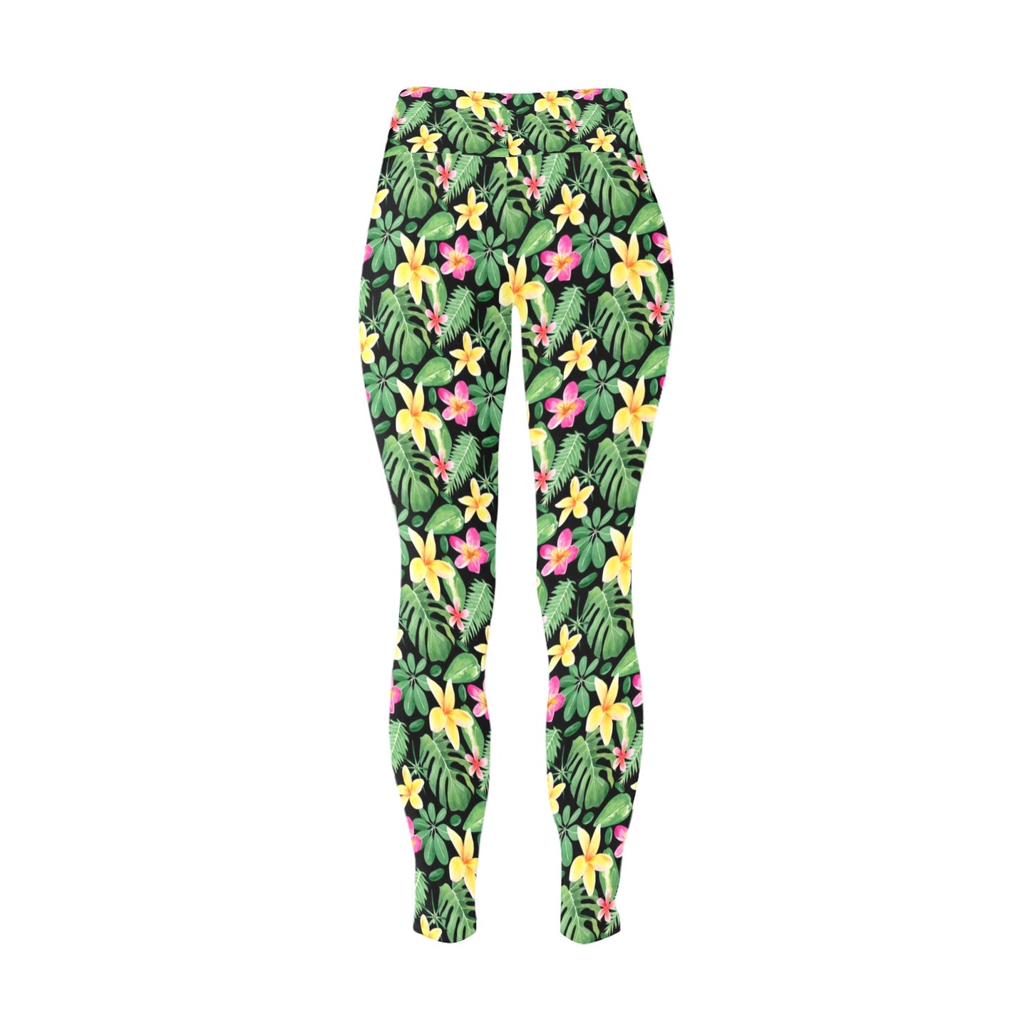 Frangipani - Womens High Waist Leggings (Sizes 16-22)