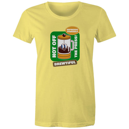 Brewtiful, Coffee Press - Womens T-shirt