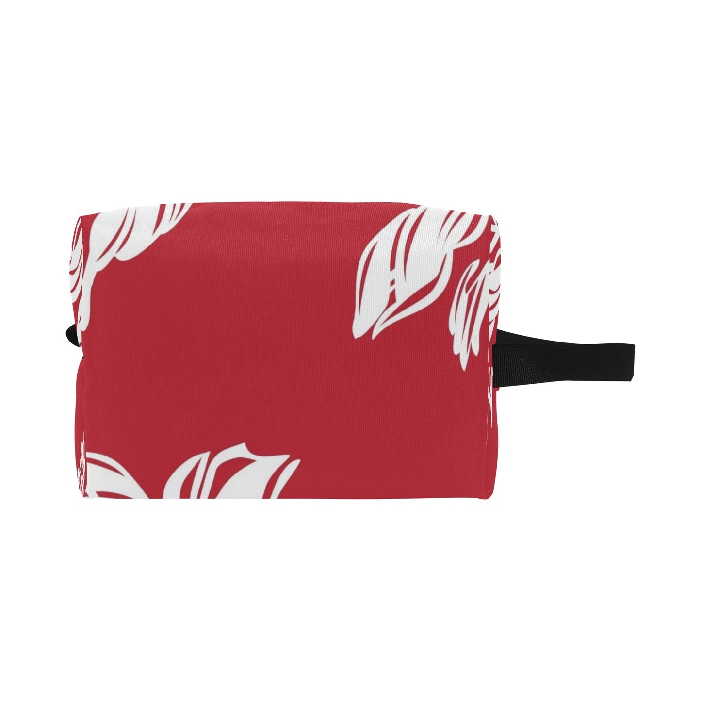 Red Retro Foliage, Hawaiian Flower - Wash Bag