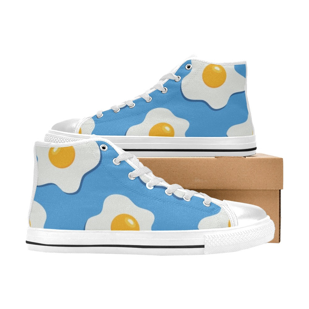 Fried Eggs - Women's High Top Canvas Shoes