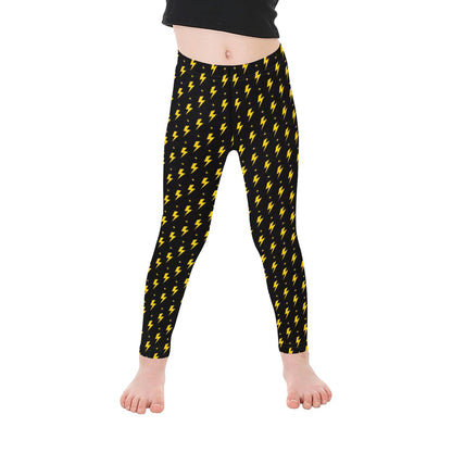 Yellow Lightning - Kid's Ankle Length Leggings