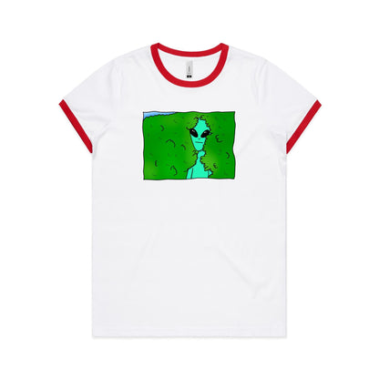 Alien Hedge Meme - Women's Ringer Tee