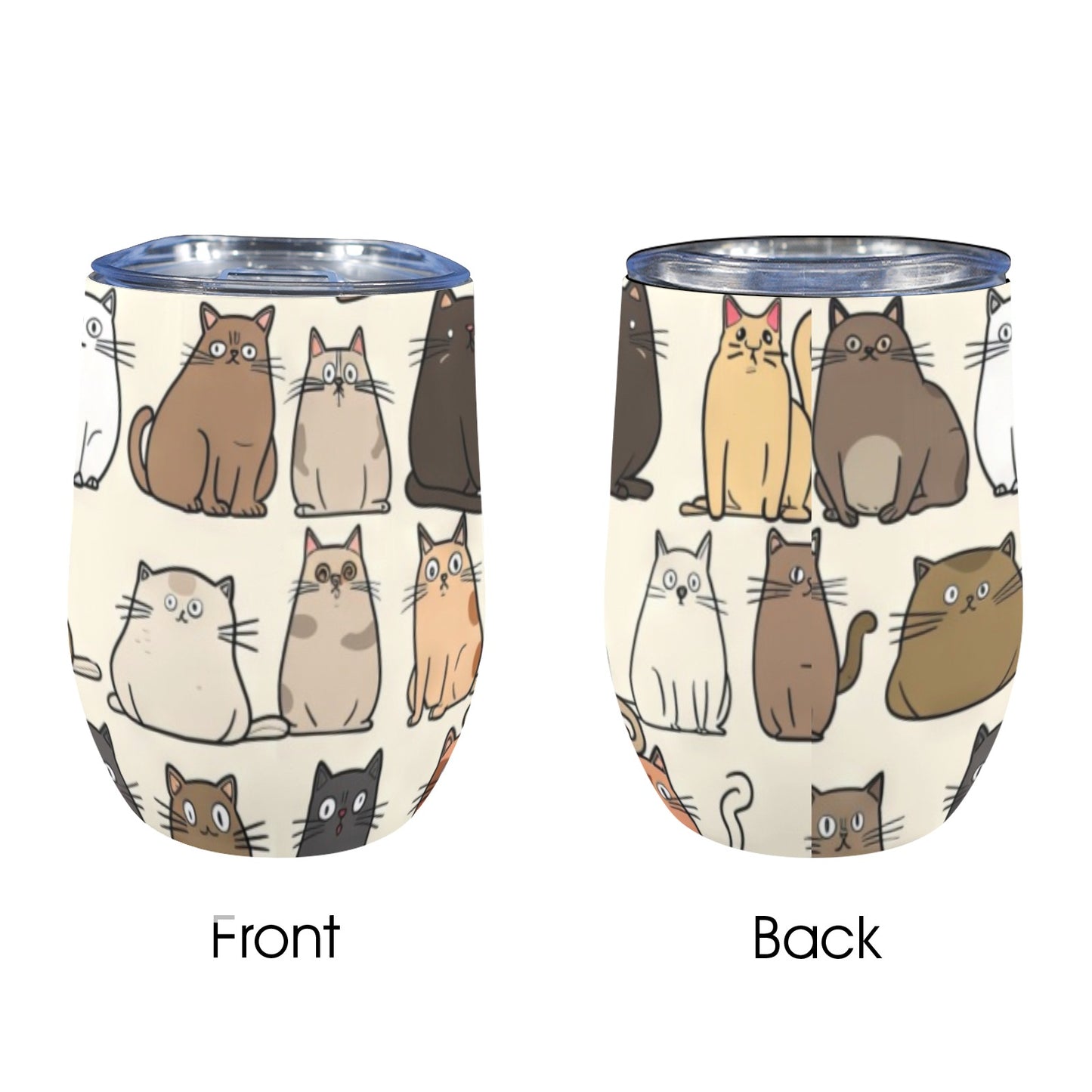 Lots Of Cats - 12oz Wine Tumbler