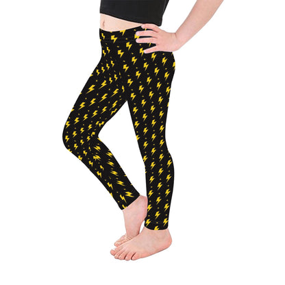 Yellow Lightning - Kid's Ankle Length Leggings