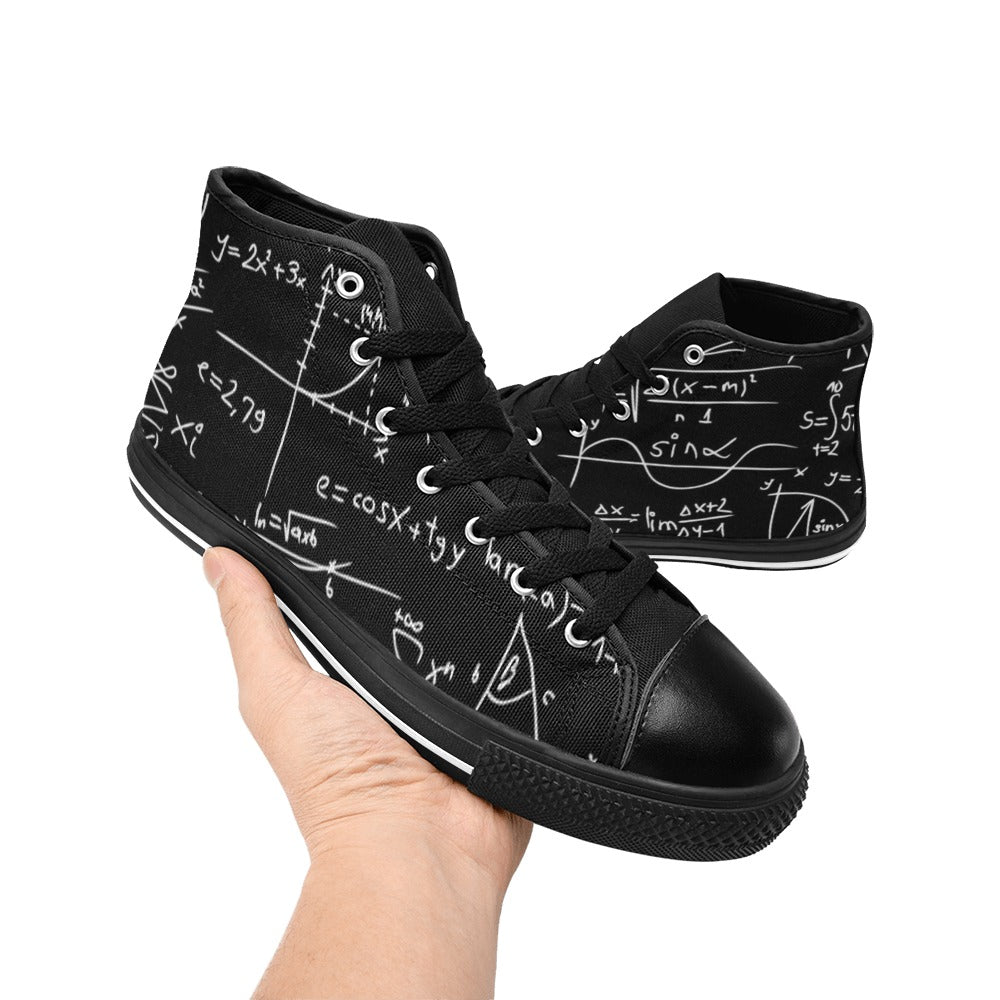 Equations - Kids High Top Canvas Shoes